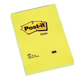 Post it 102 x 152 mm liso - Notas Adhesivas y Señalizadores - Goya Virtual