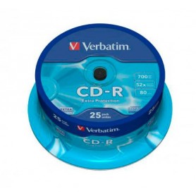 Tarrina CD-R Extra Protección Verbatim 25 uds