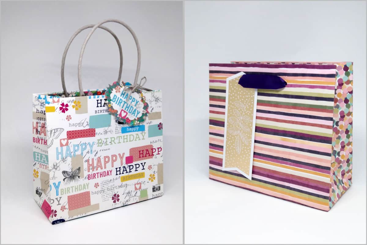 Bolsa de regalo de 35 piezas con 35 etiquetas de regalo, bolsas de papel de  7 colores con asas, pequeñas bolsas de regalo, bolsas de regalo de