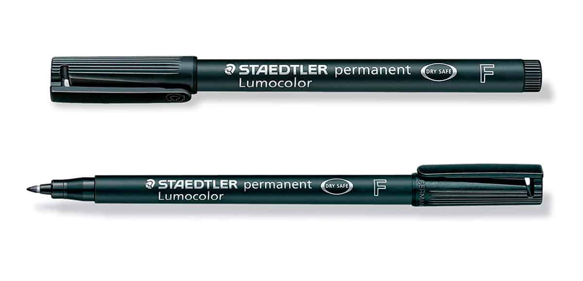 Staedtler Lumocolor Rotuladores permanentes finos negros, paquete de 10,  resistentes al agua, resistentes a las manchas, de secado rápido, CD DVD OHP