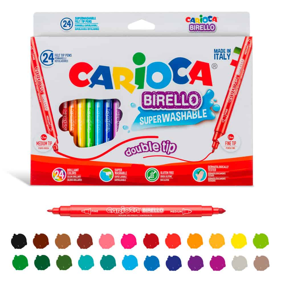 Carioca Jumbo - Rotuladores de colores, caja de 6 colores