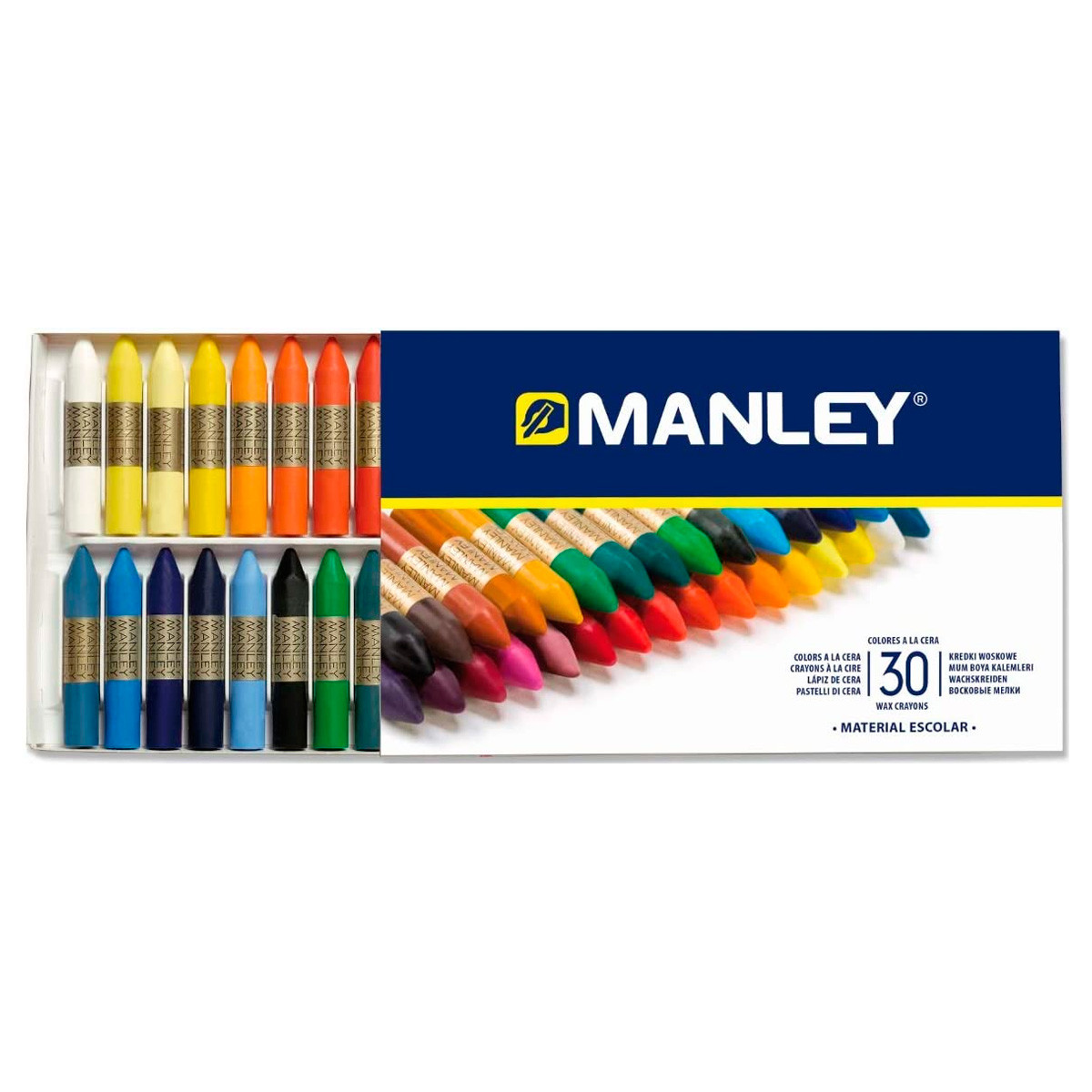 Manley Ceras 30 Unidades  Ceras de Colores Profesionales