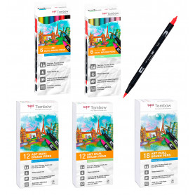 Royal Talens Ecoline - Juego de 15 rotuladores de acuarela líquida para  dibujar y pintar, varios colores en cartera + bolígrafo mezclador