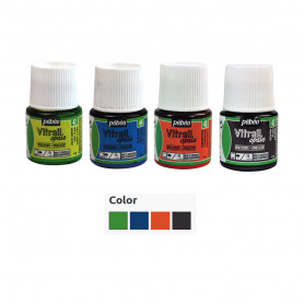 Pintura para Vidrio Pebeo Vitrail  Materiales de Arte Color Animal Pintura  para Vidrio Pebeo Vitrail 45 ml Verde Oscuro