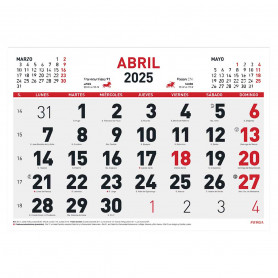 Calendario Mensual 43 x 31 cm Myrga 2025