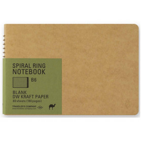 Cuaderno Espiral Kraft B6 Tapa Rígida Traveler´s