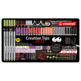 Estuche Metal Pastel 30 unidades Creative Typs Stabilo