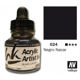 Tinta acrílica Acrylic Artist Ink 024 Negro Nácar